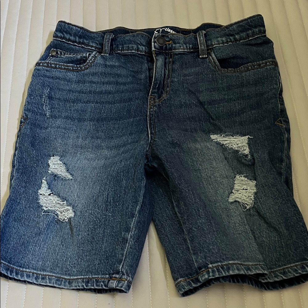 Boys Art Class Distressed Blue Jean Shorts
